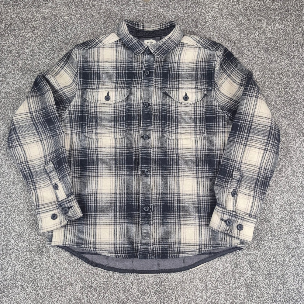 Flint and Tinder Expedition Shirt Jacket Mens Large Plaid Wool‎ Cotton Flannel